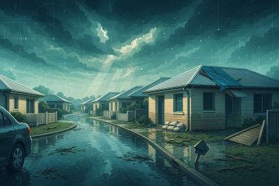 Article image: Climate Change Drives Up Home Insurance Premiums, IAG Reports: by Paige Estritori