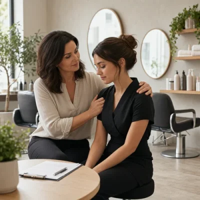 Article image: Psychosocial Risk Reminder for Salons: by Paige Estritori