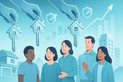 Article image: First-Home Buyer Guarantees Surge by 48% Amidst Rising Demand: by Paige Estritori